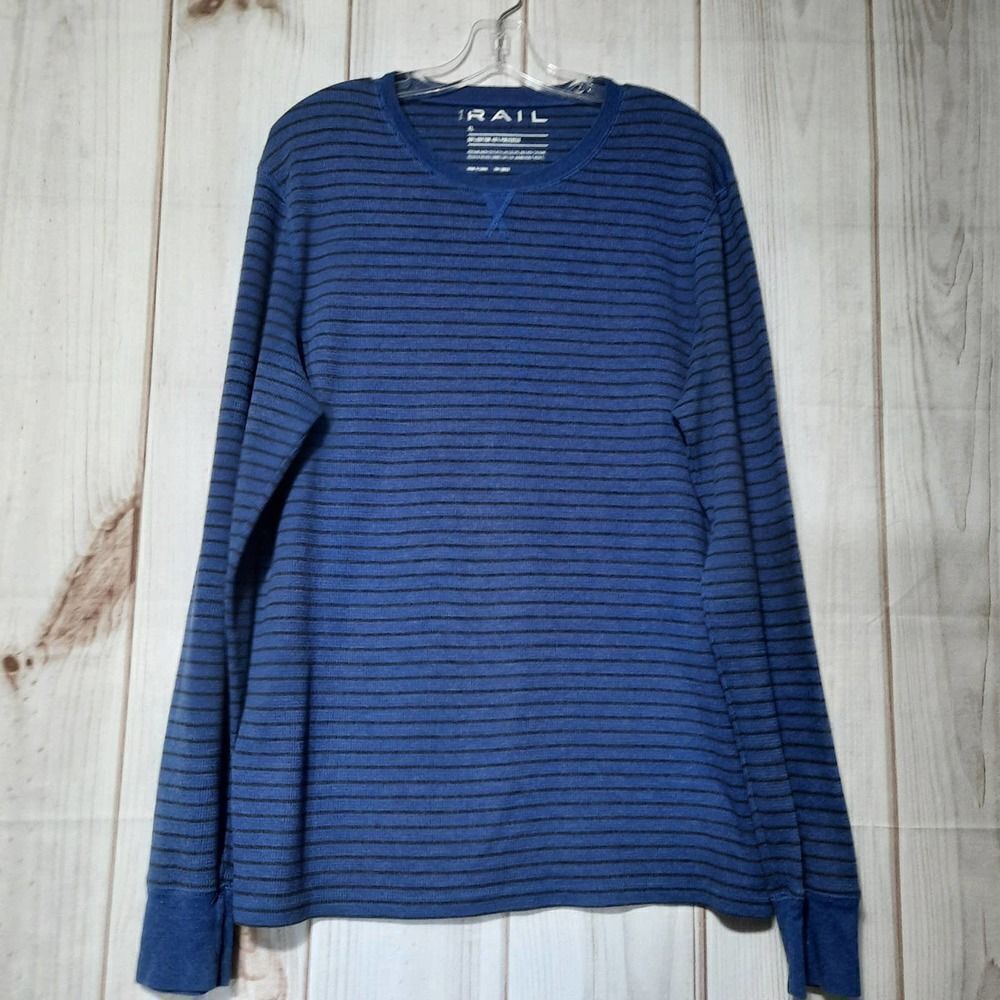 The Rail Mens Extra Large Shirt Blue and‎ Black Classic Core